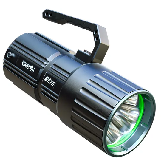Warsun JG150 Lanterna potente de longo alcance de 15000 lm para áreas externas, 1000 m, à prova d'água, IP56, liga de alumínio, luz de busca profissional
