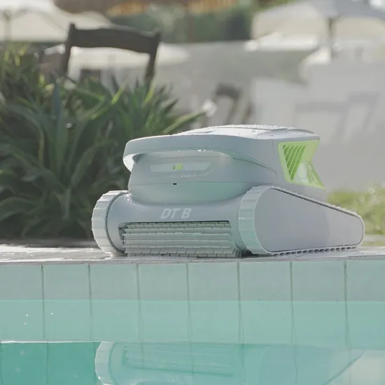 Robô aspirador de piscina sem fio, até 6.600 gph, 1.614 pés quadrados, navegação inteligente de 300 min, limpeza de parede de piscina enterrada, linha d'água e piso, robô aspirador de piscina